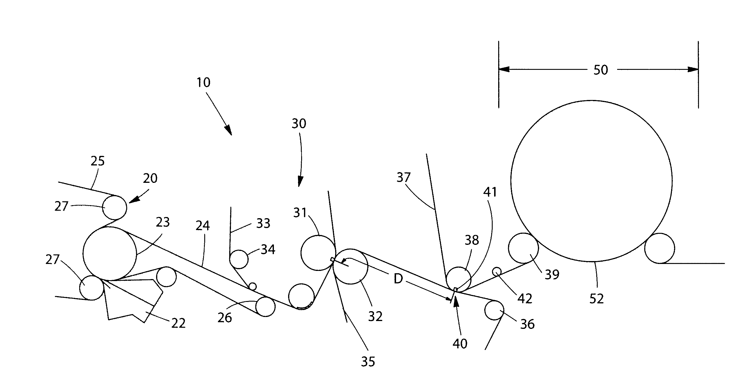 Through air dried papermaking machine employing an impermeable transfer belt