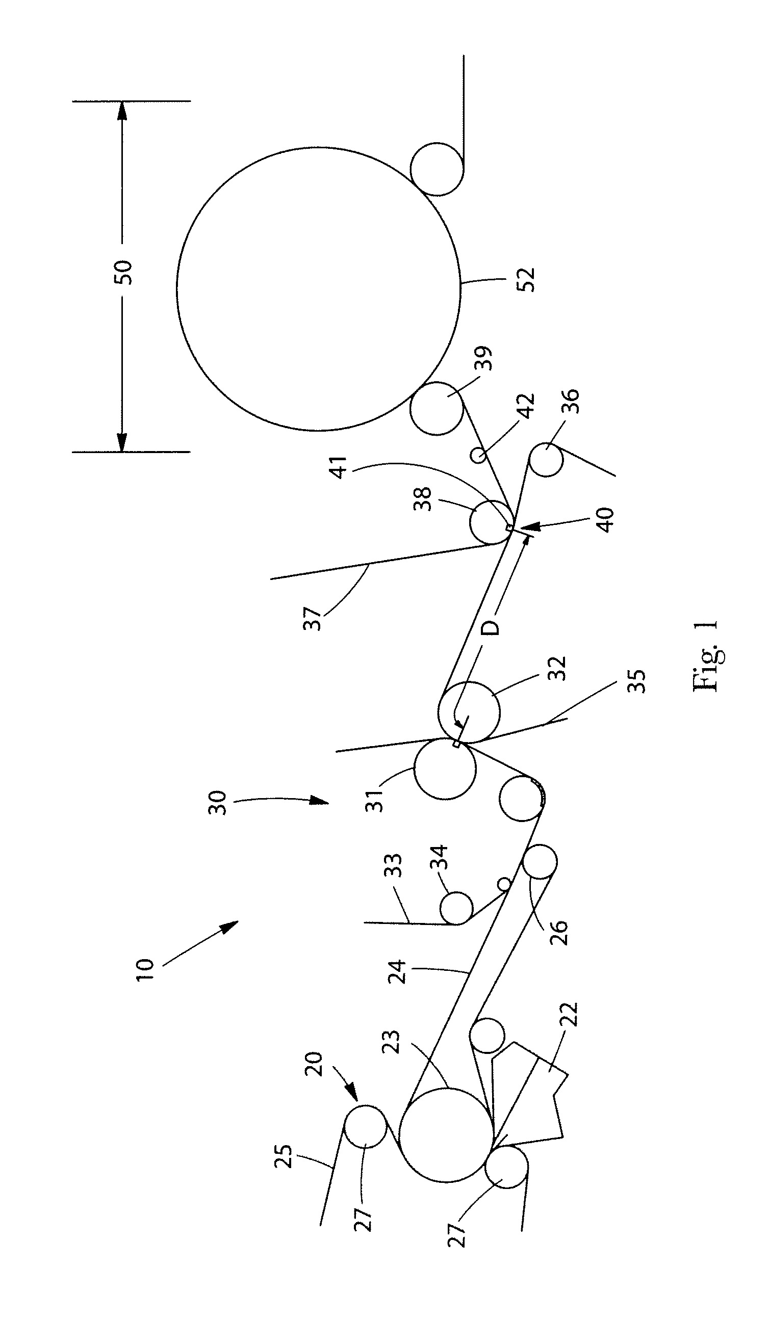 Through air dried papermaking machine employing an impermeable transfer belt