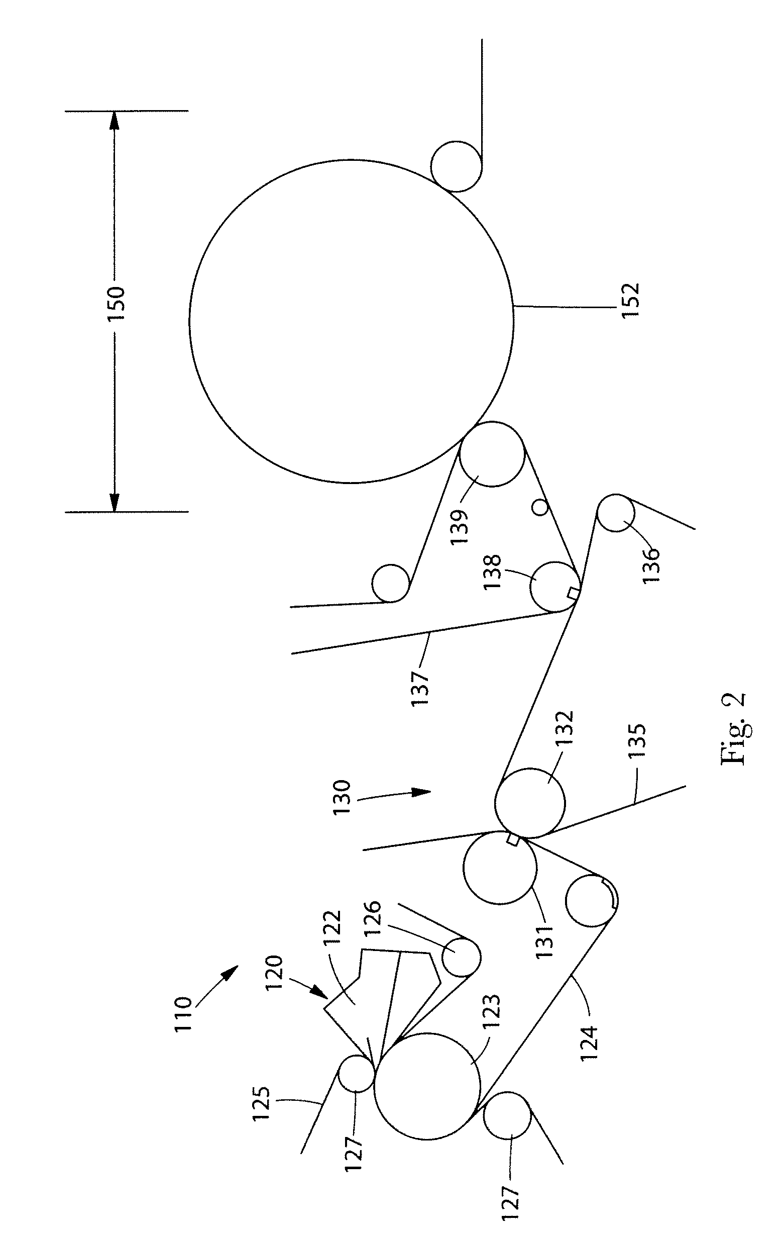 Through air dried papermaking machine employing an impermeable transfer belt