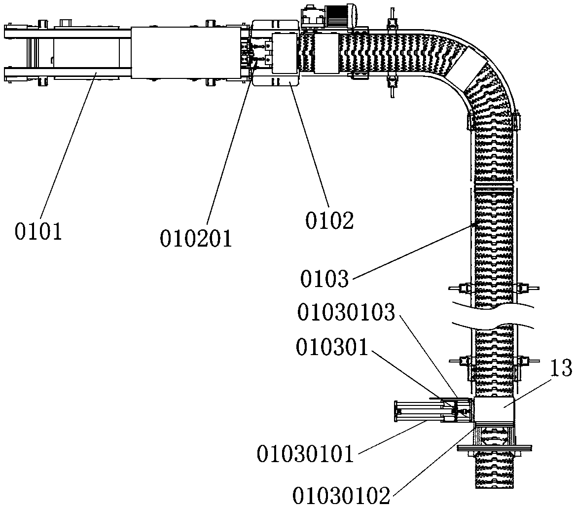 Battery liquid injection production line feeding device