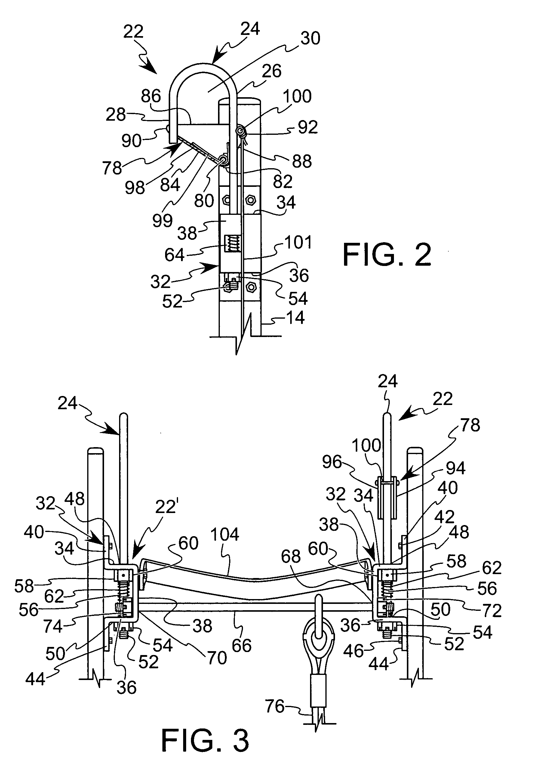 Mid-span fall protection system