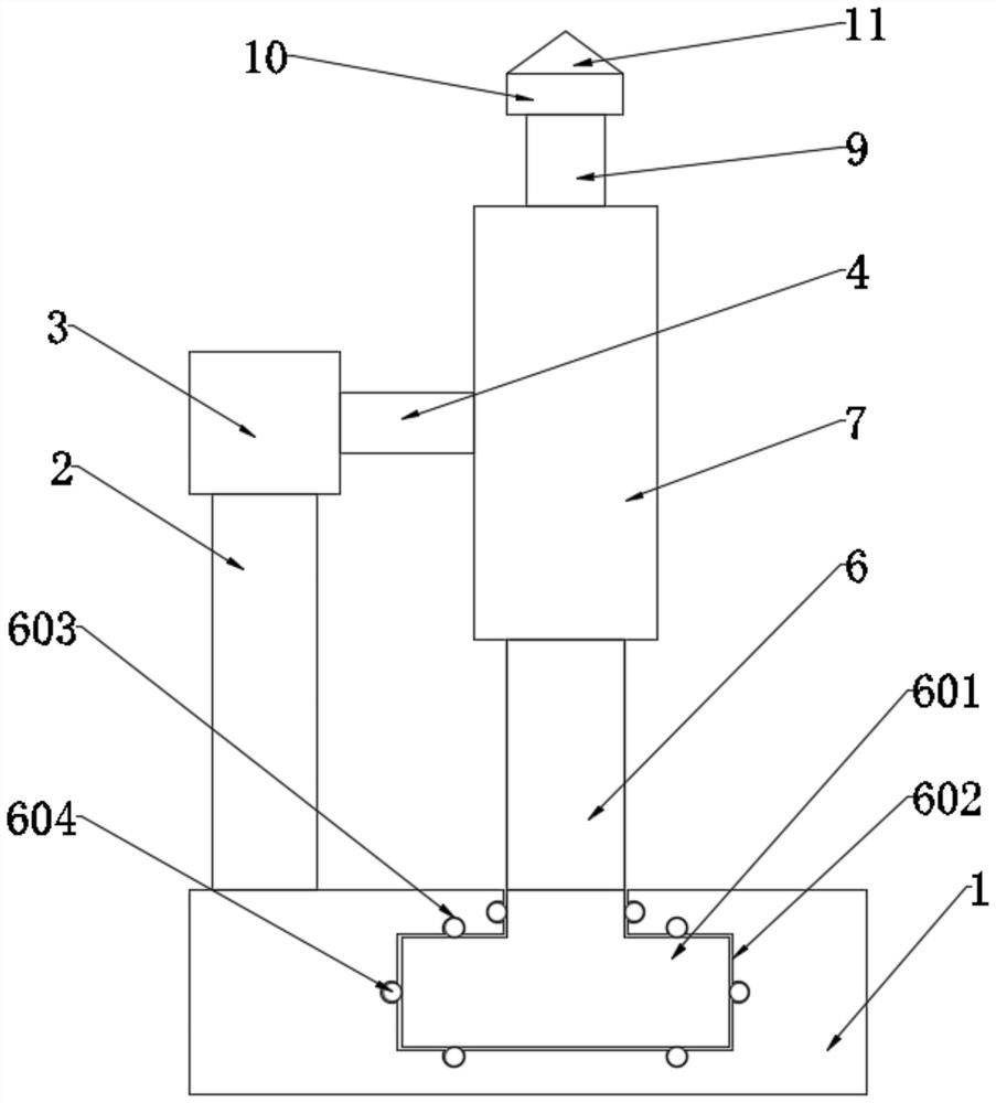 Back face pressing and cutting device for sticky printing machine