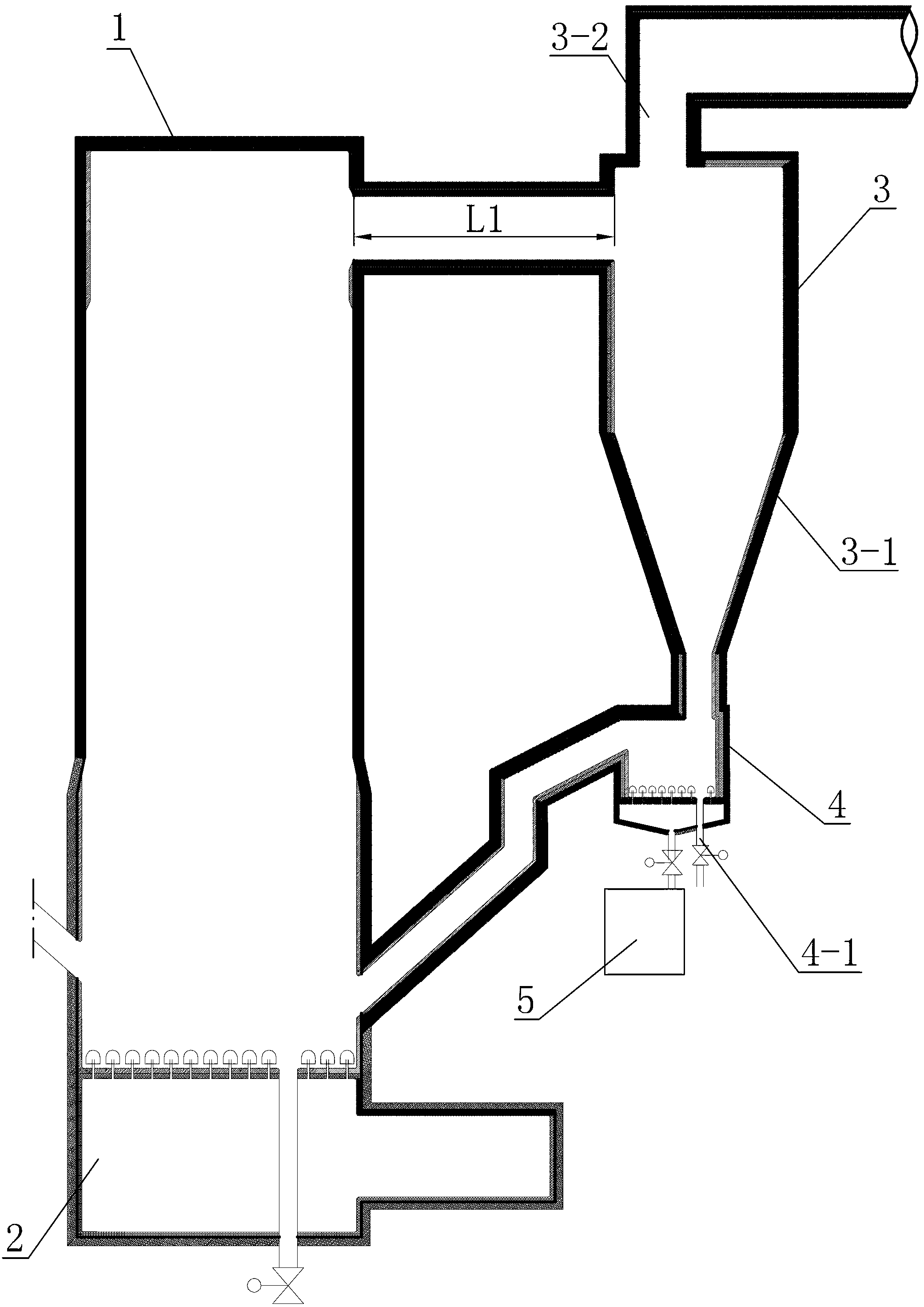 Coal gangue circulating fluidized bed boiler