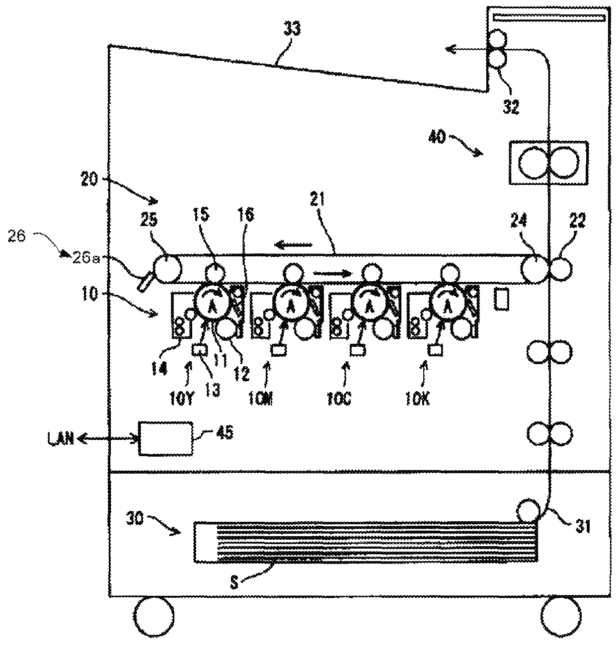 Intermediate transfer member, image forming apparatus and image forming method