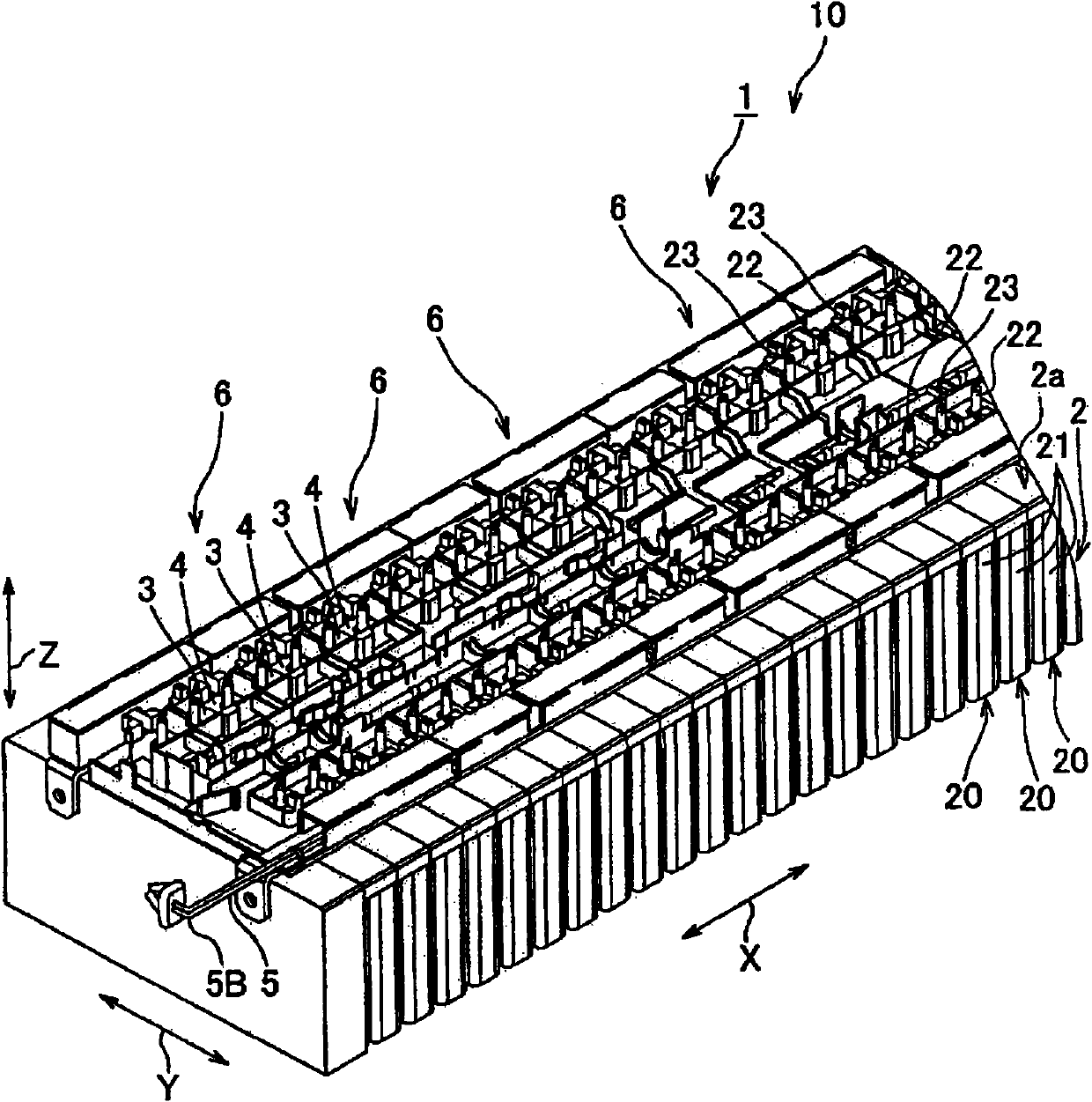 Wire arrangement body, busbar module and power-supply unit