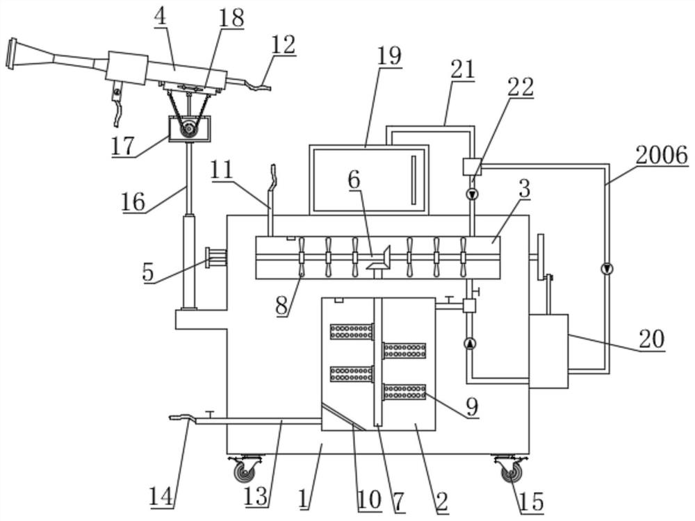 Spraying device for green and environment-friendly coating and using method of spraying device