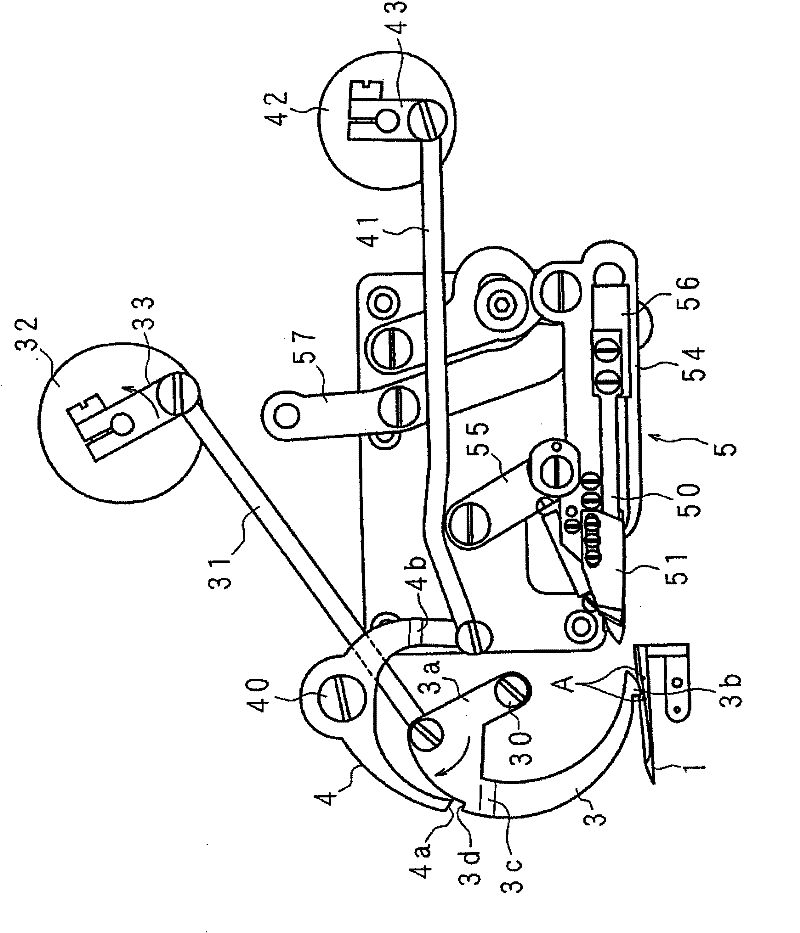 Split prevention method of stitches and split preventor of the same