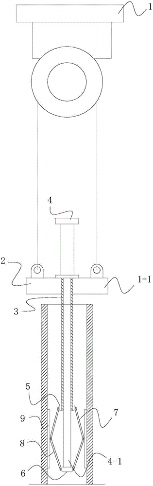 Cylinder barrel hoisting machine