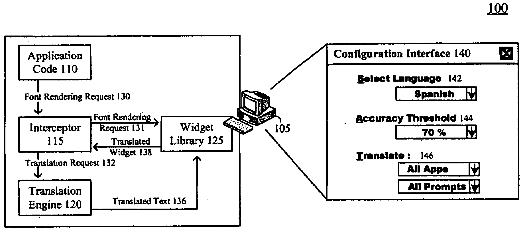 Dynamically translating a software application to a user selected target language that is not natively provided by the software application