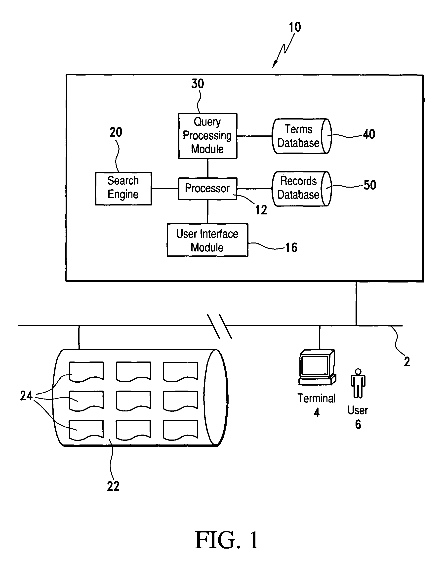 Search system with query refinement and search method