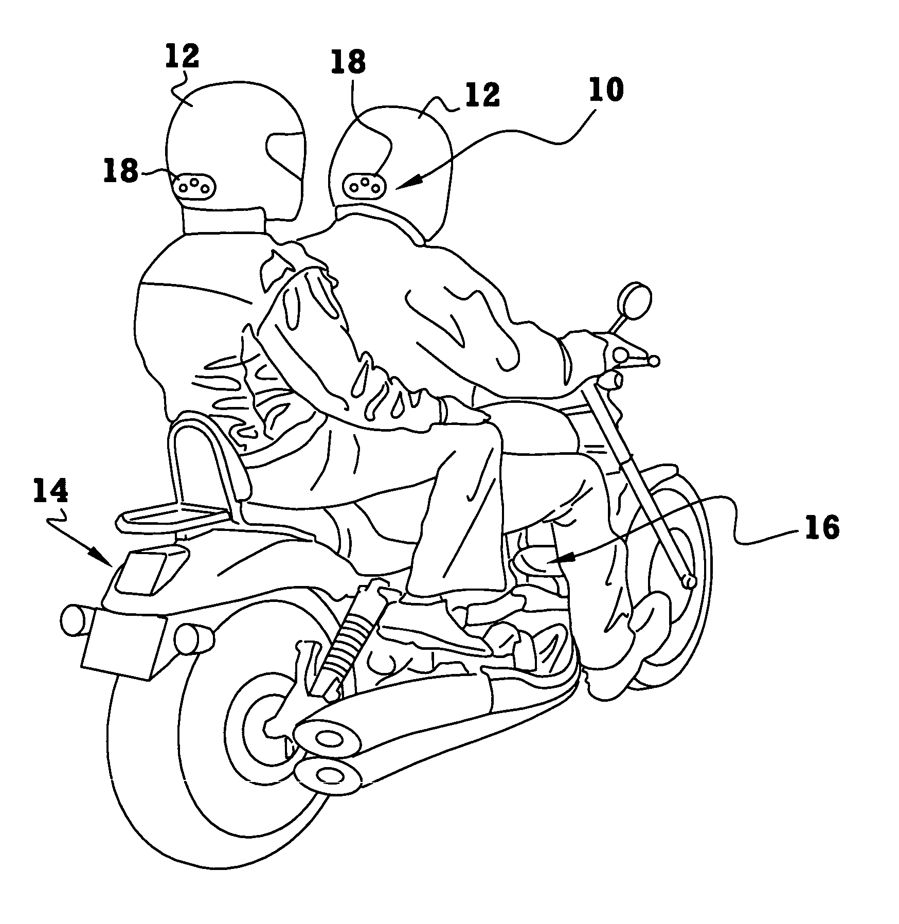 Brake light warning system for safety helmets and method of operation