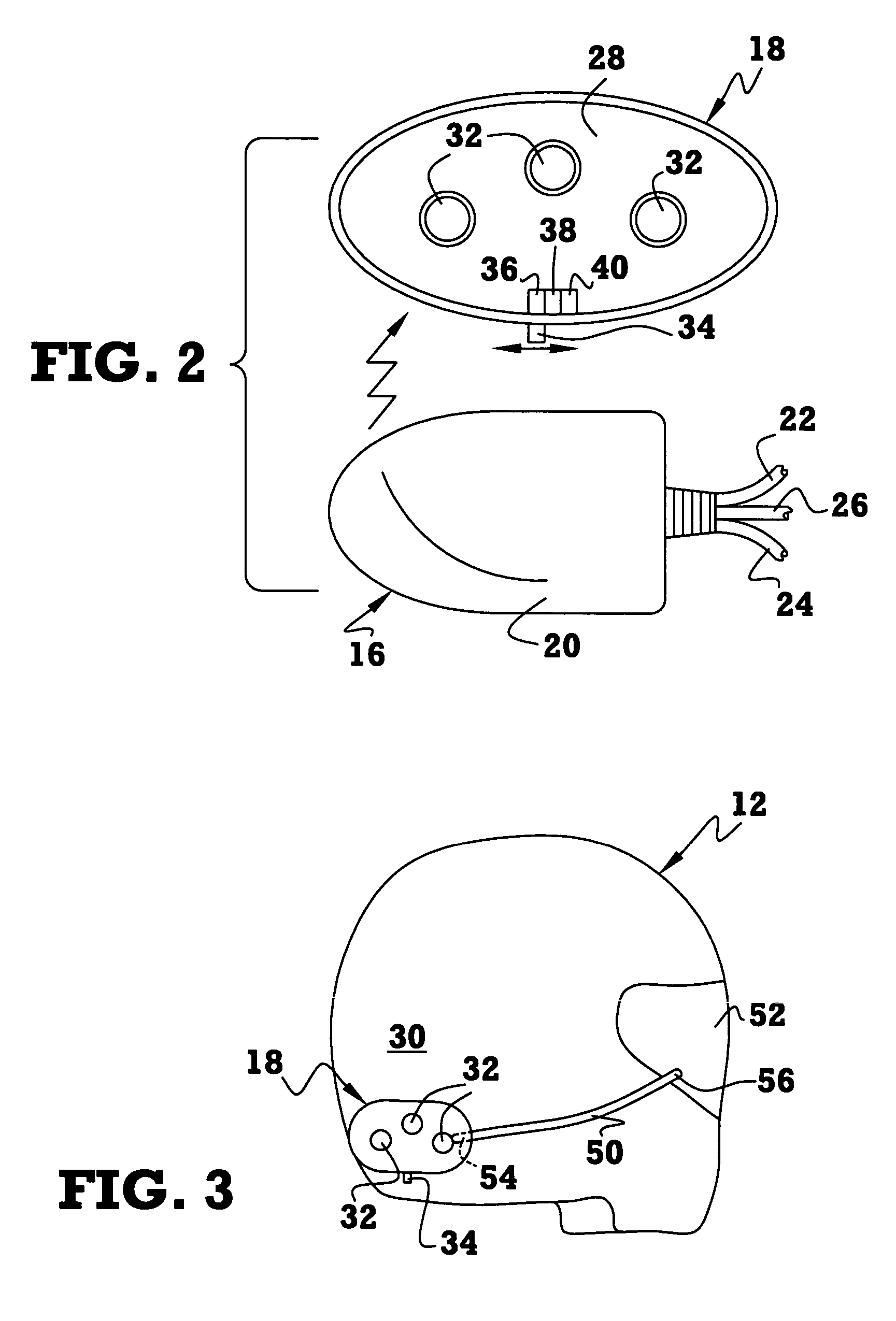 Brake light warning system for safety helmets and method of operation