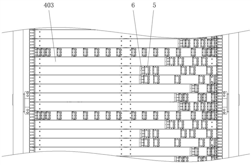 An automatic device for penetrating long steel bars into multi-section heat-shrinkable tubes