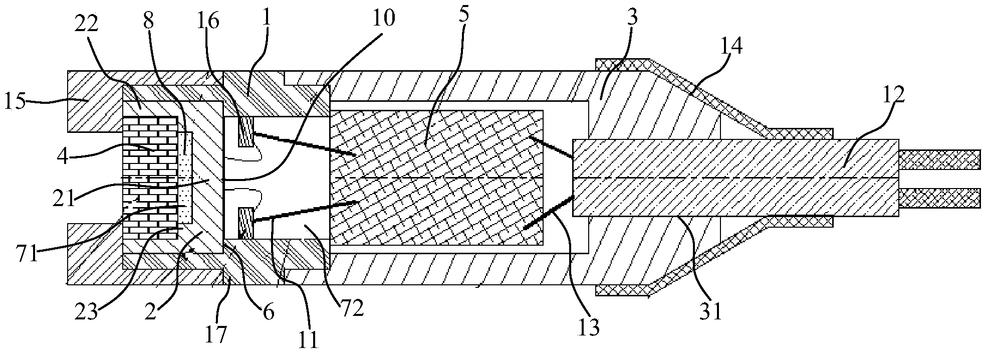 Minitype dynamic infiltration water pressure sensor