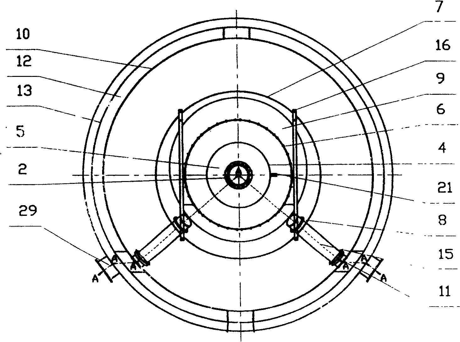 Foam pushing device of floatation machine