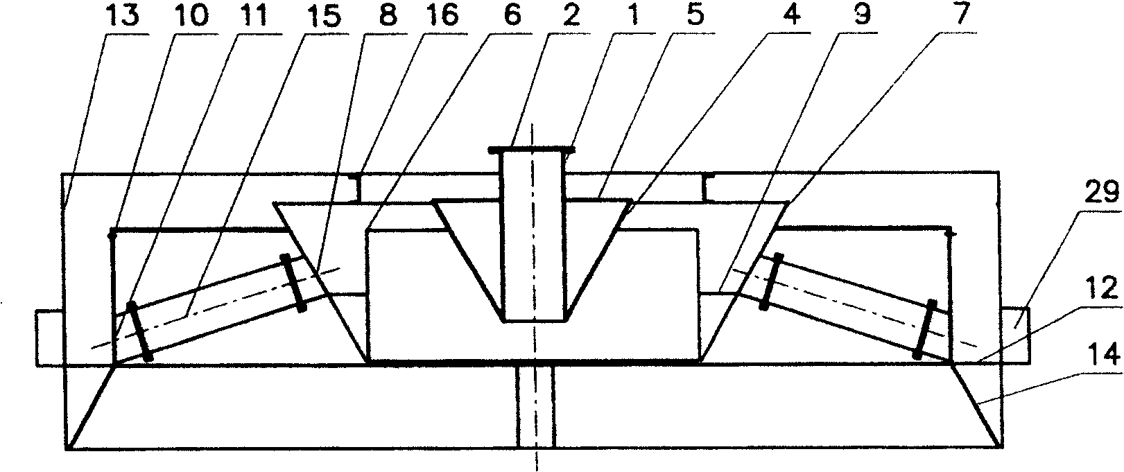 Foam pushing device of floatation machine