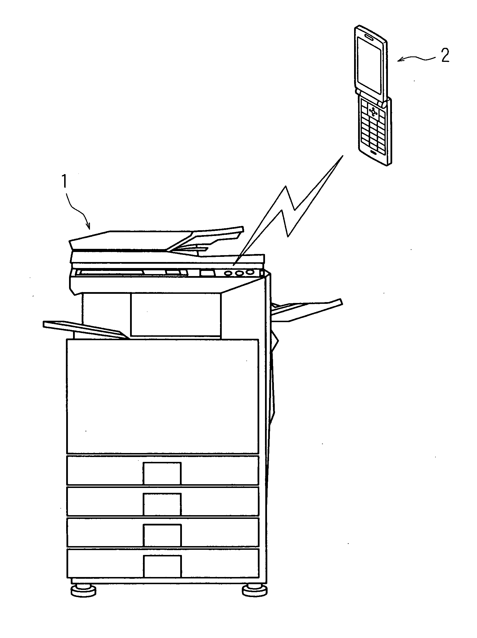 Communication system, information processing system, image forming apparatus and portable information terminal device