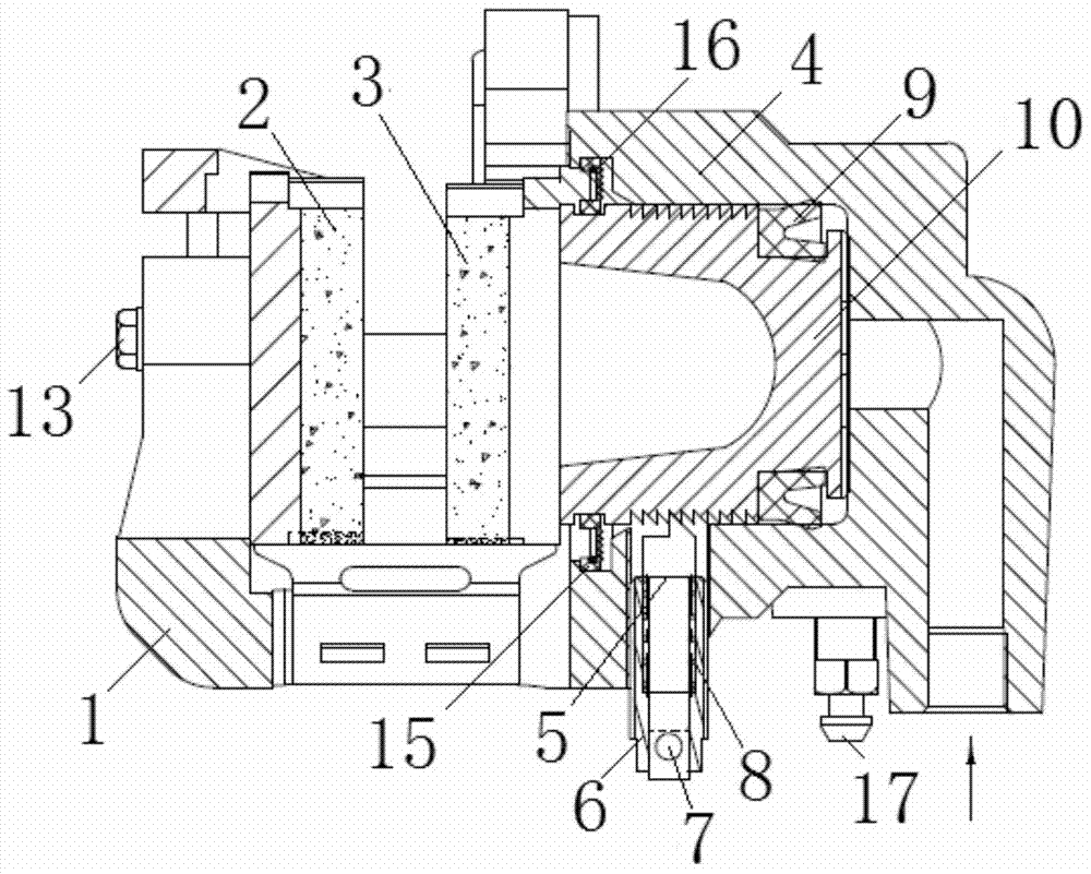 A self-adjusting hydraulic brake caliper assembly