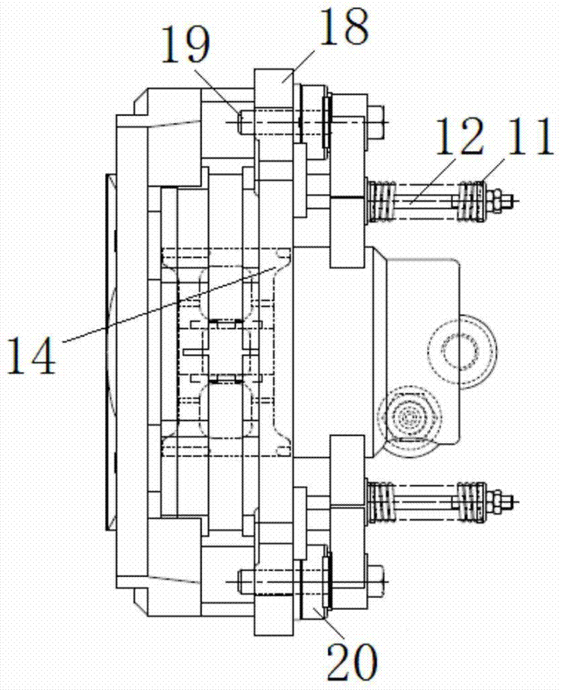 A self-adjusting hydraulic brake caliper assembly