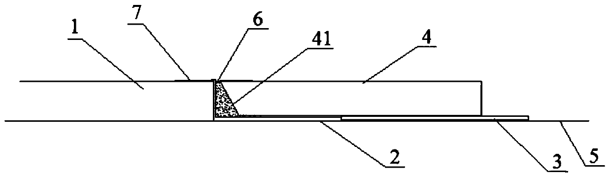 Splicing method and structure of floor and stone or tile