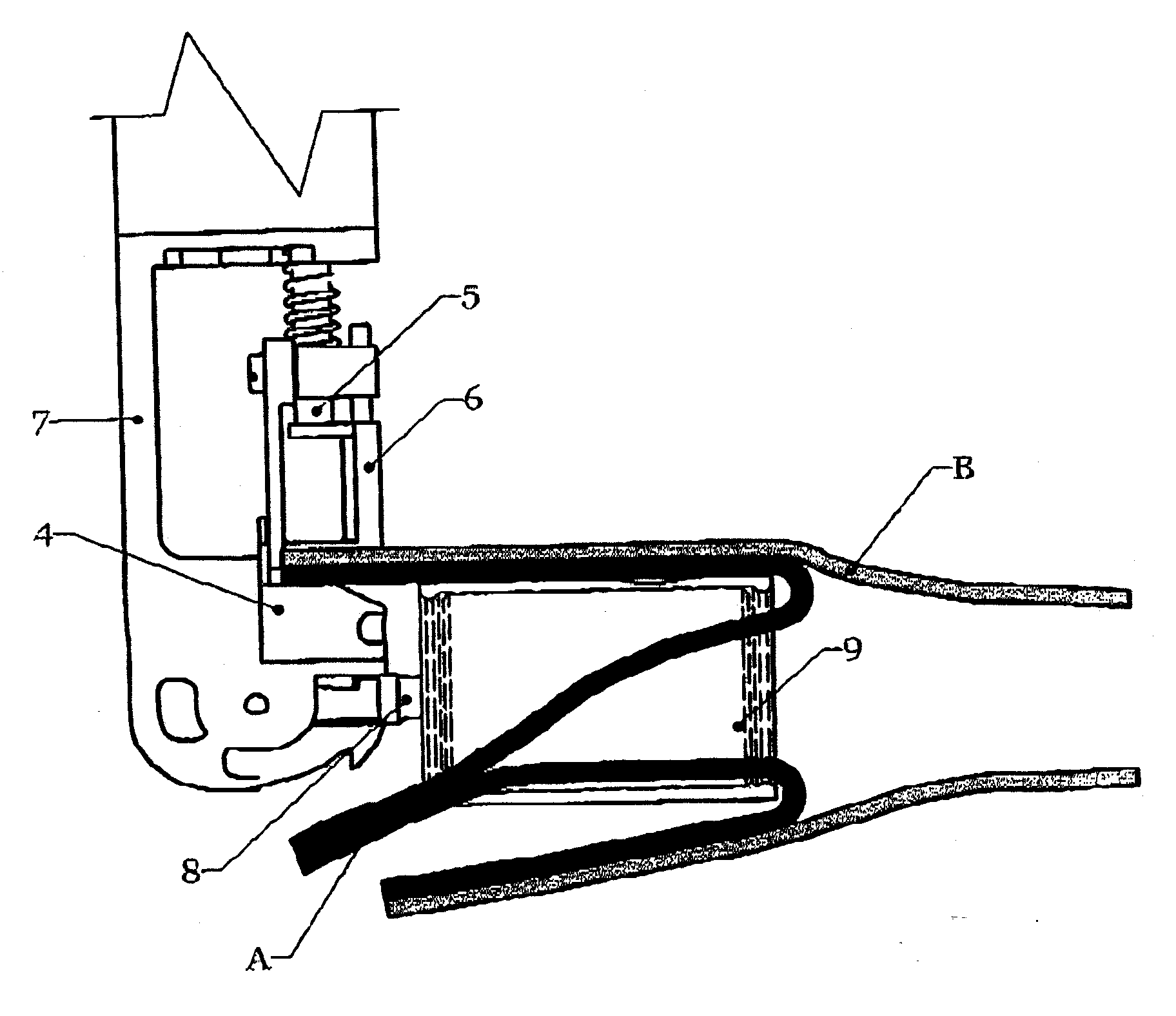 Device attachable to a surgical suturing machine for forming an end-to end anastomosis on two hollow organs