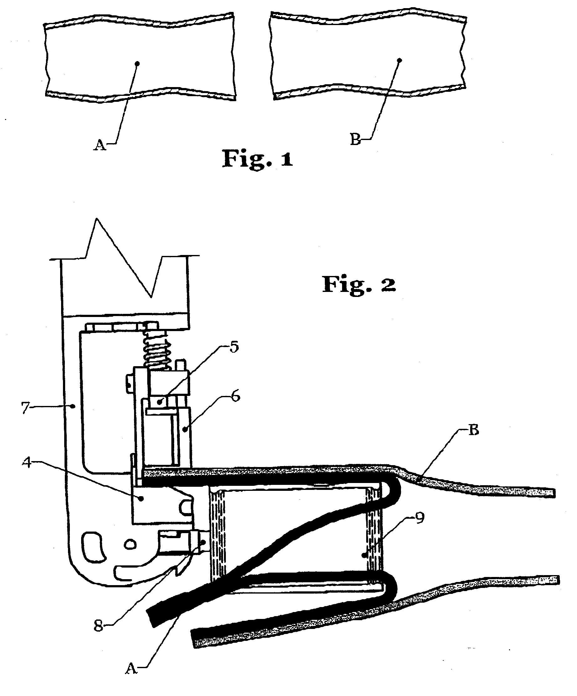 Device attachable to a surgical suturing machine for forming an end-to end anastomosis on two hollow organs