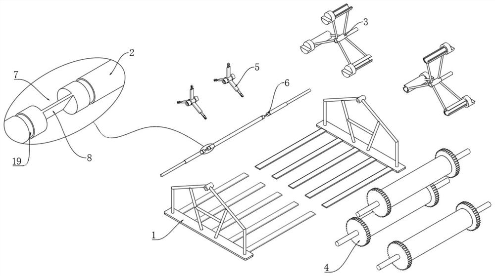 Replacing and bundling integrated winding drum equipment for spinning