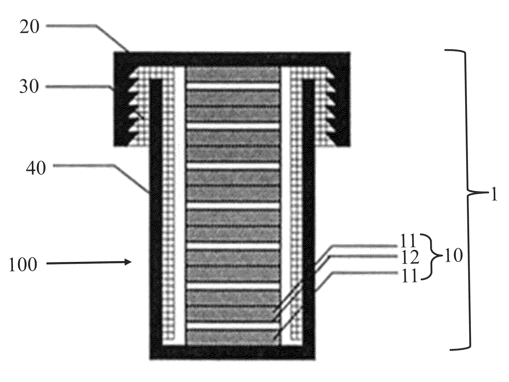 Packaging structures of an energy storage device