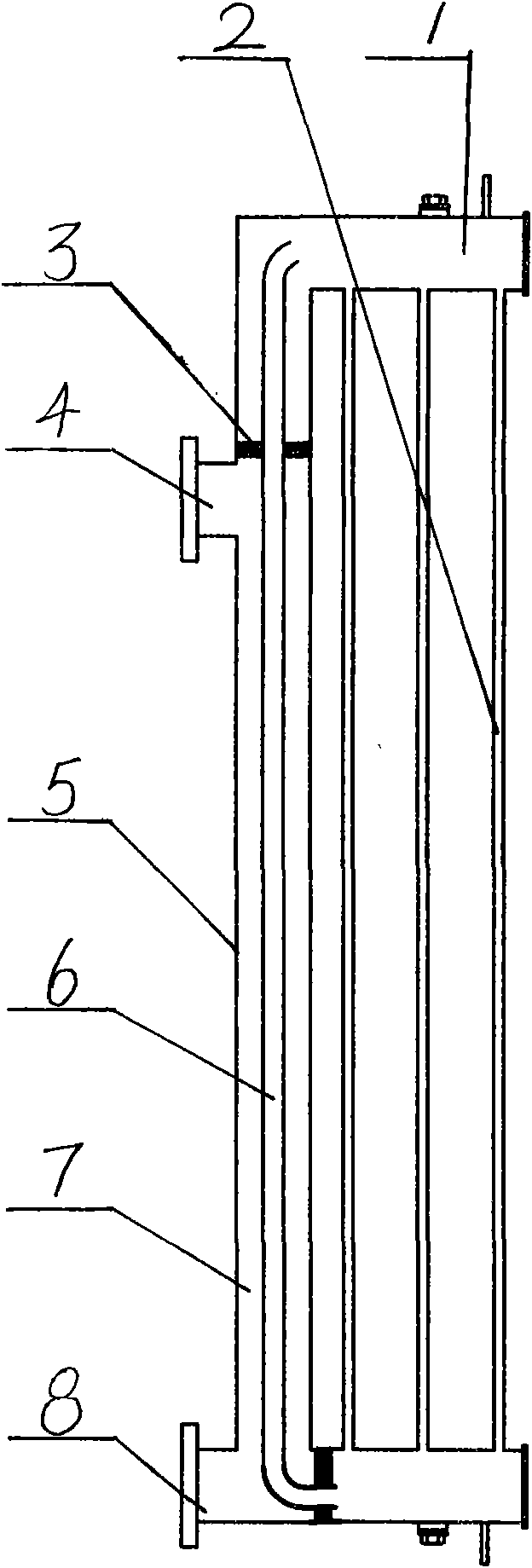 Heat tube plate type radiator