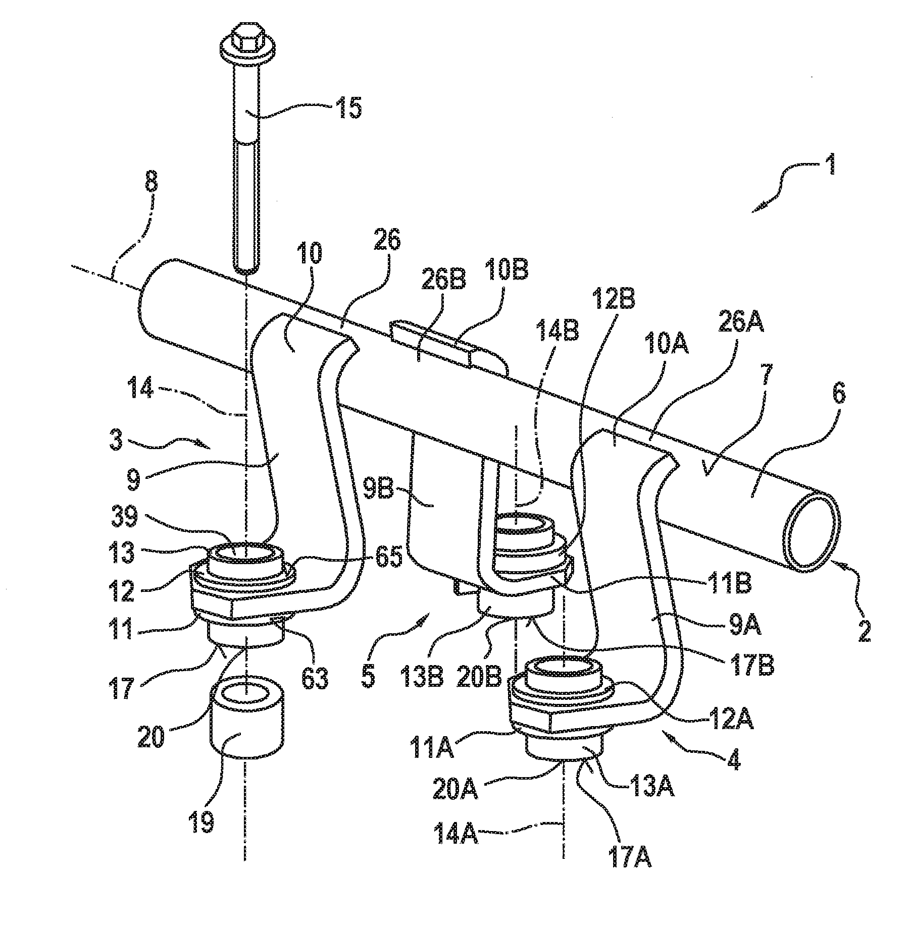 Holder for fastening a fuel distributor to an internal combustion engine, and connecting method