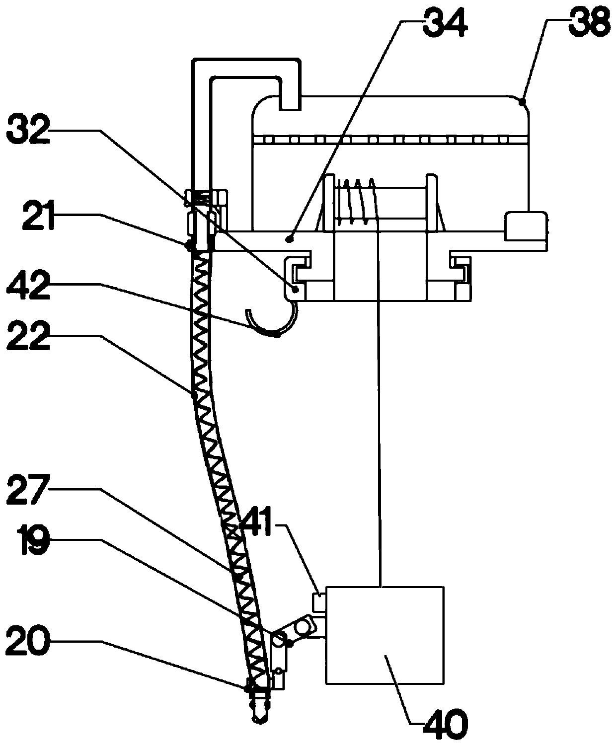 Position adjustable dredging device