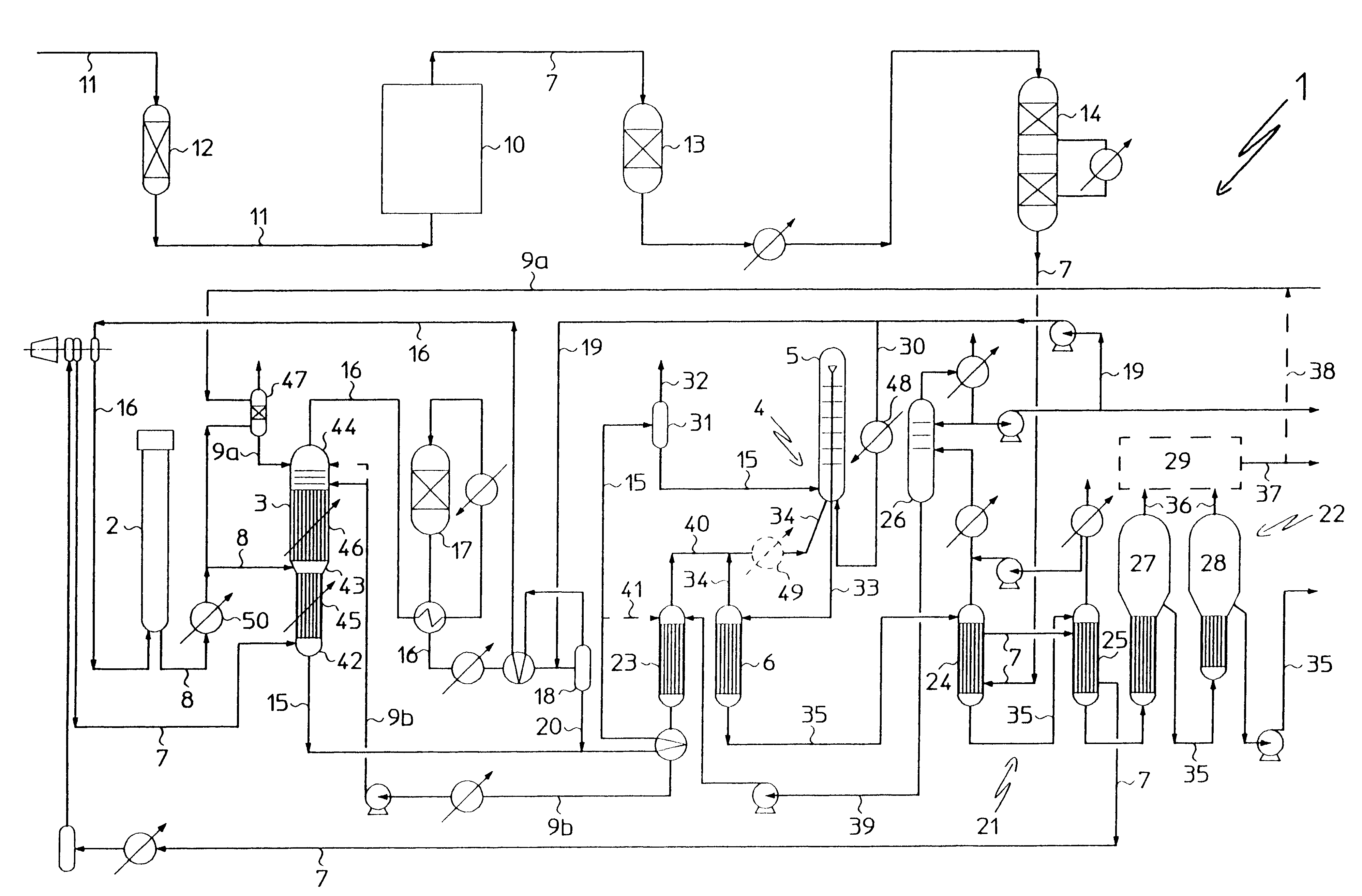 Process for combined production of ammonia and urea