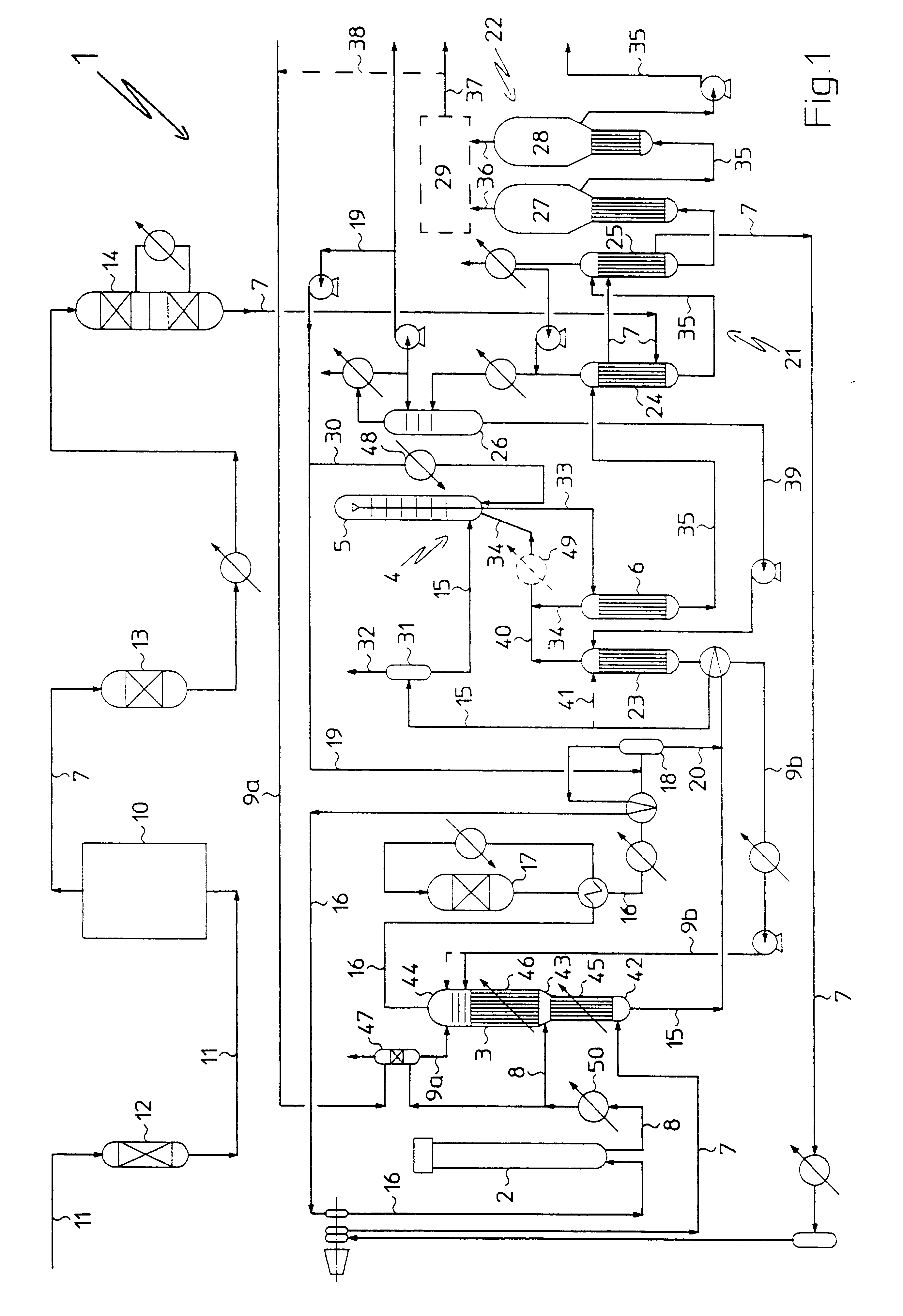 Process for combined production of ammonia and urea