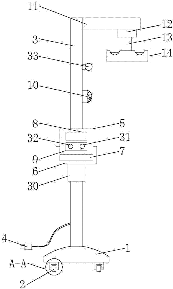 Transfusion rack capable of automatically pre-warning