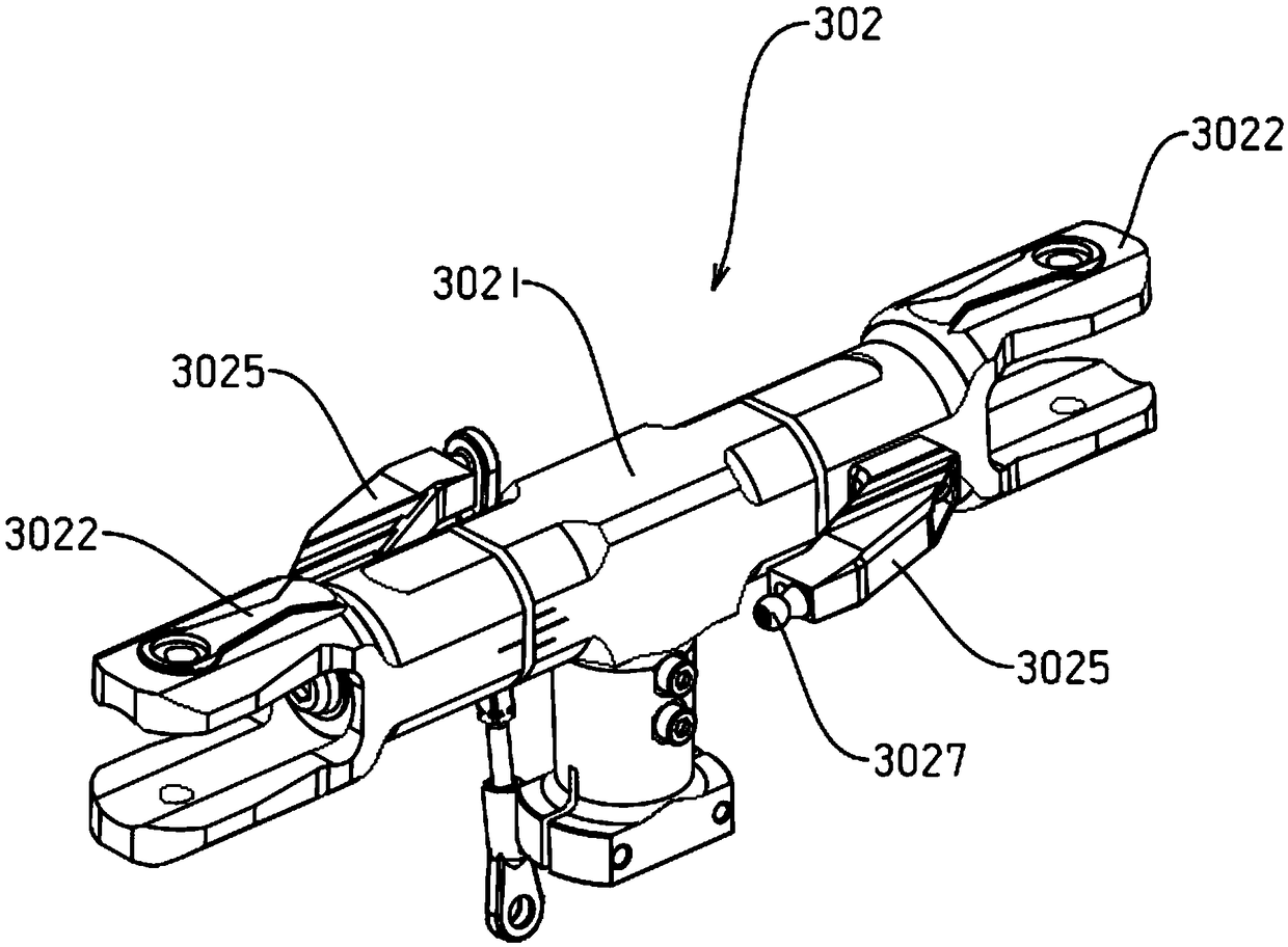 Main rotary wing system of single rotary wing UAV (Unmanned Aerial Vehicle)