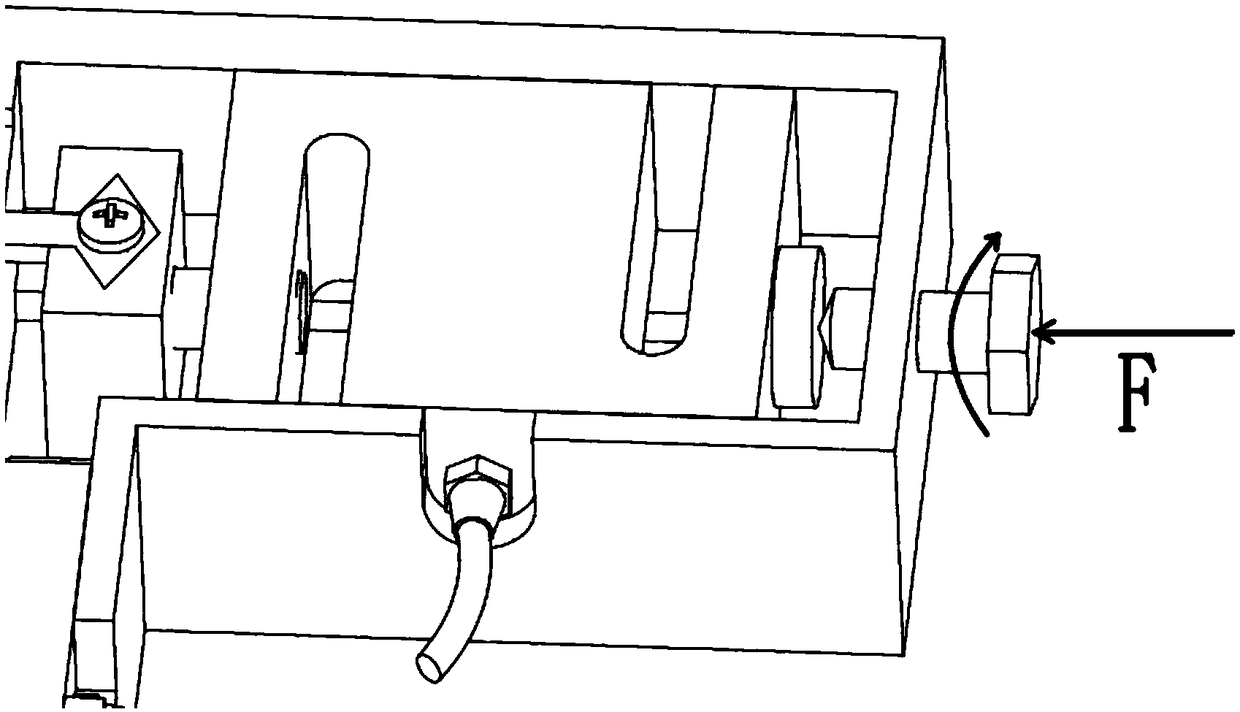 Leading-in device for planar random residual stress