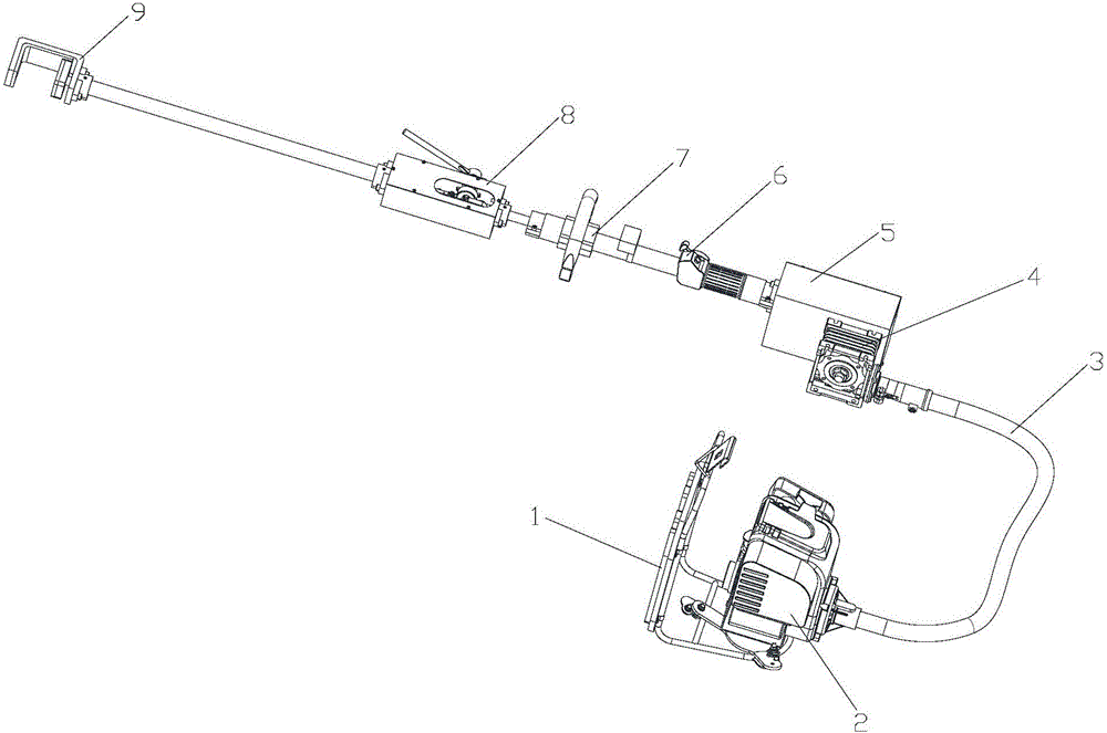 Handheld type branch vibration and fruit harvesting device