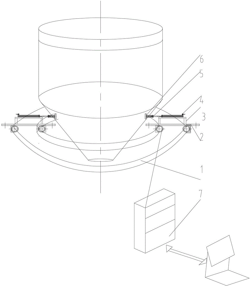 Mobile vibrating and activating device of large bunker