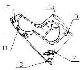 A rotation matching structure between the central control box and the cup holder of an automobile