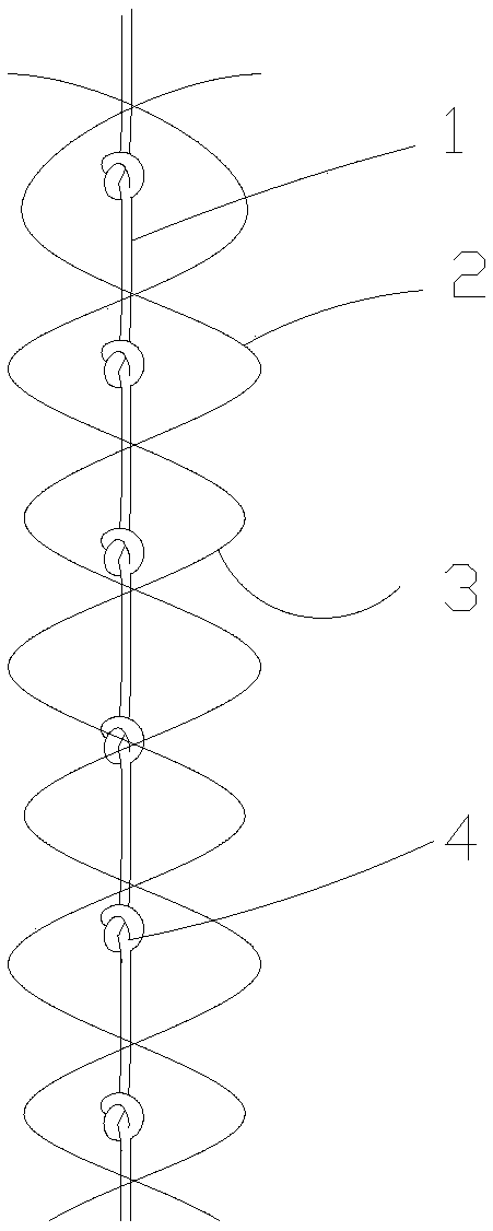 Wrapped yarn based fabric for flame-retarding clothes and production method thereof