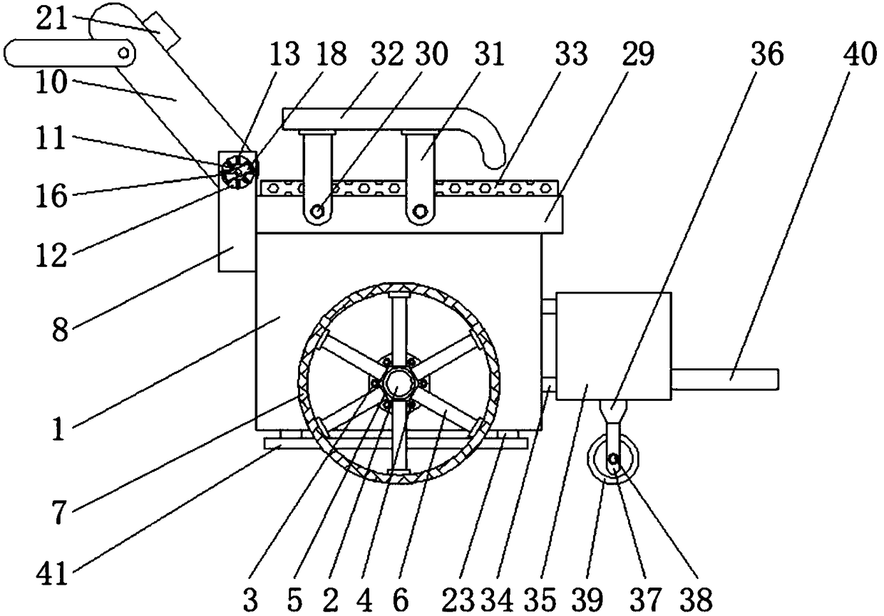 Hand push type wheelchair capable of walking upstairs and downstairs conveniently