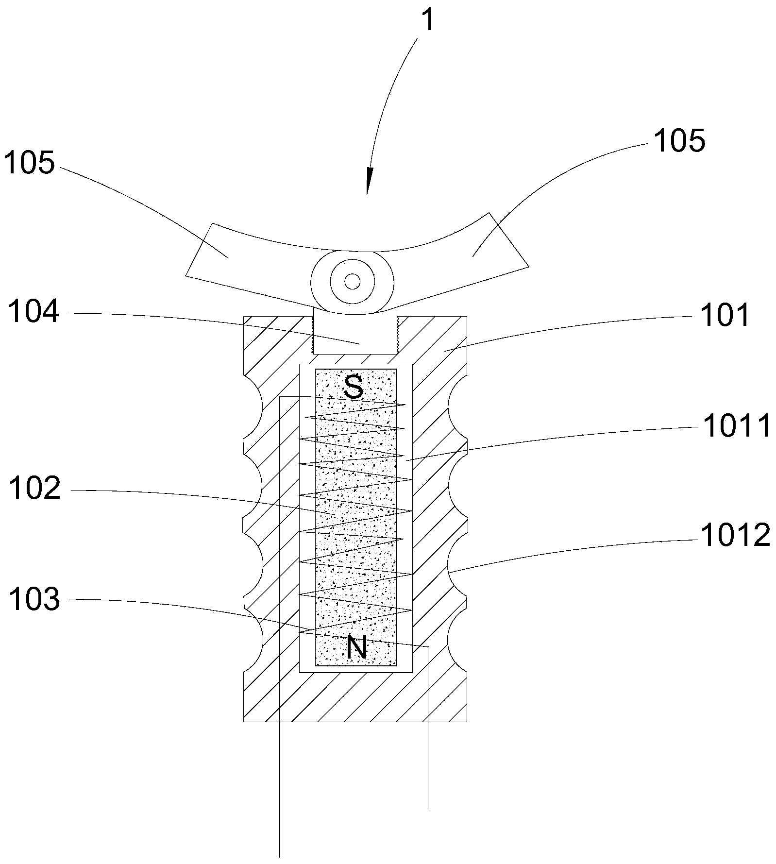 Austenitic stainless pipe inner wall oxide skin nondestructive testing device