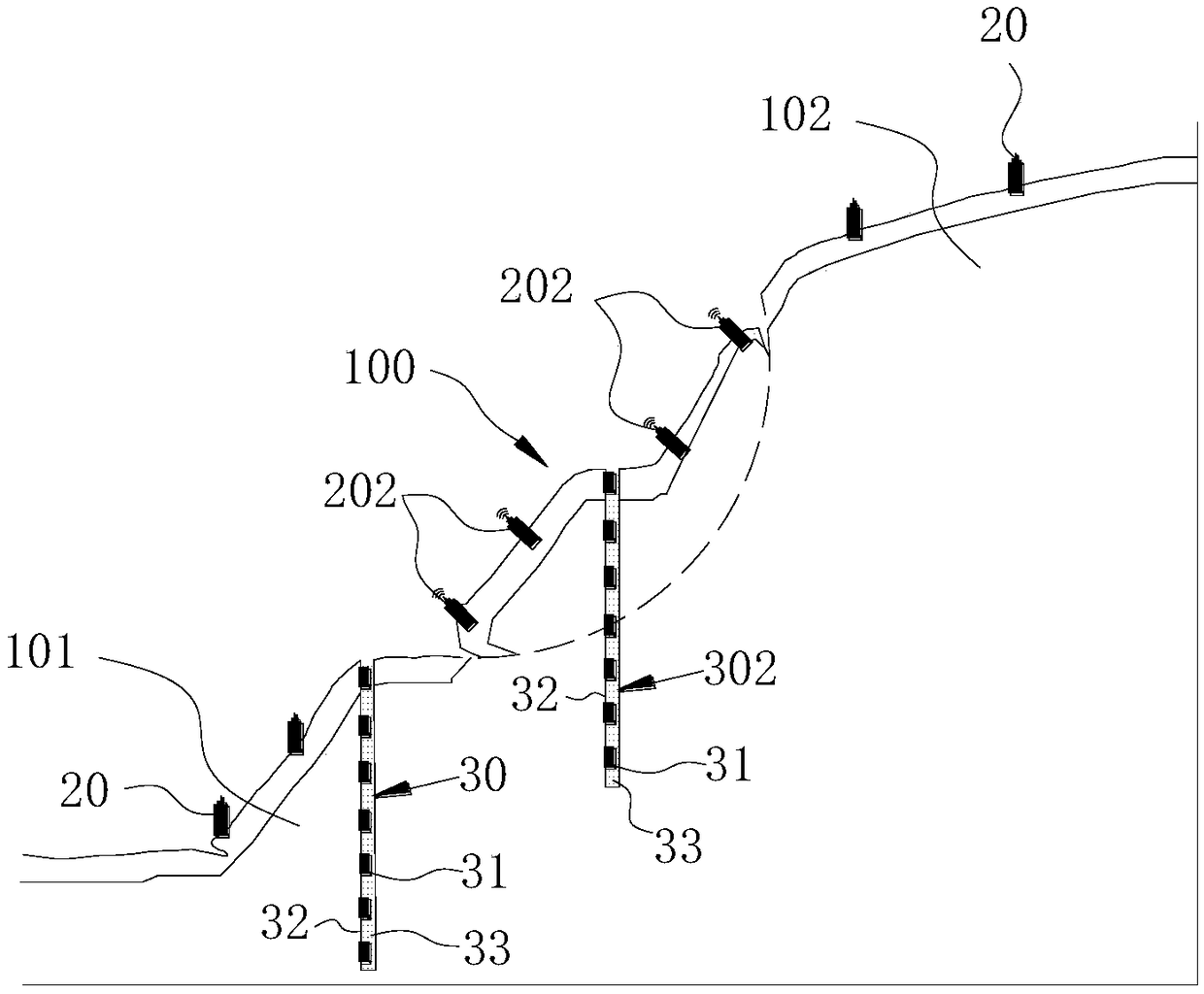 Novel method and device for predicting and judging slope/landslide deformation and fracture modes