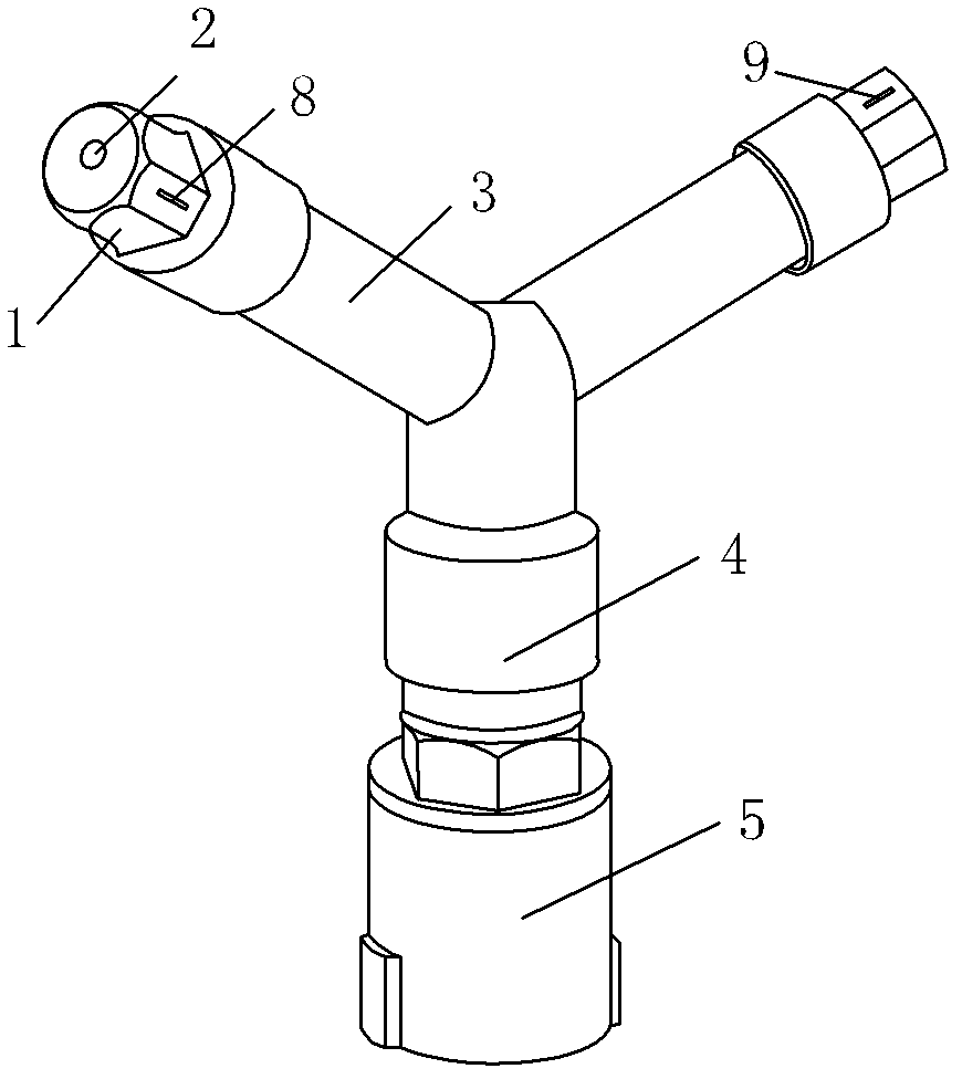 Spraying irrigation spray nozzle capable of automatic rotary spraying