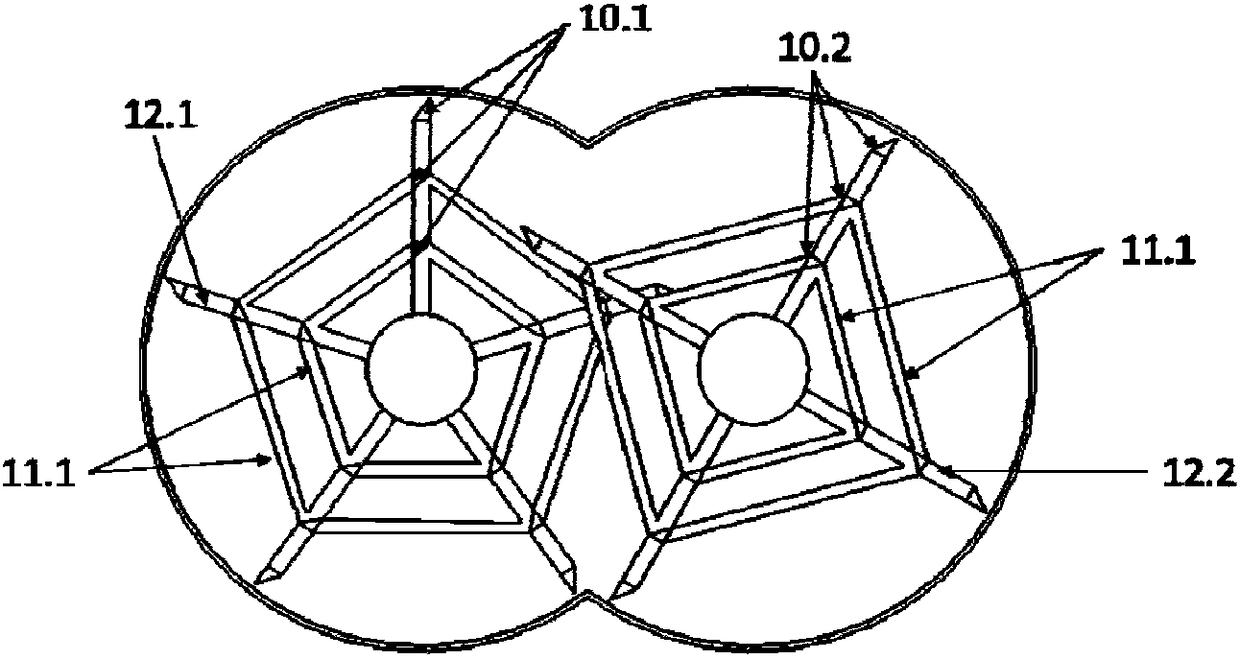 Stirring device and horizontal double-shaft self-cleaning reactor