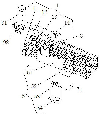 A CNC lathe automatic loading and unloading device