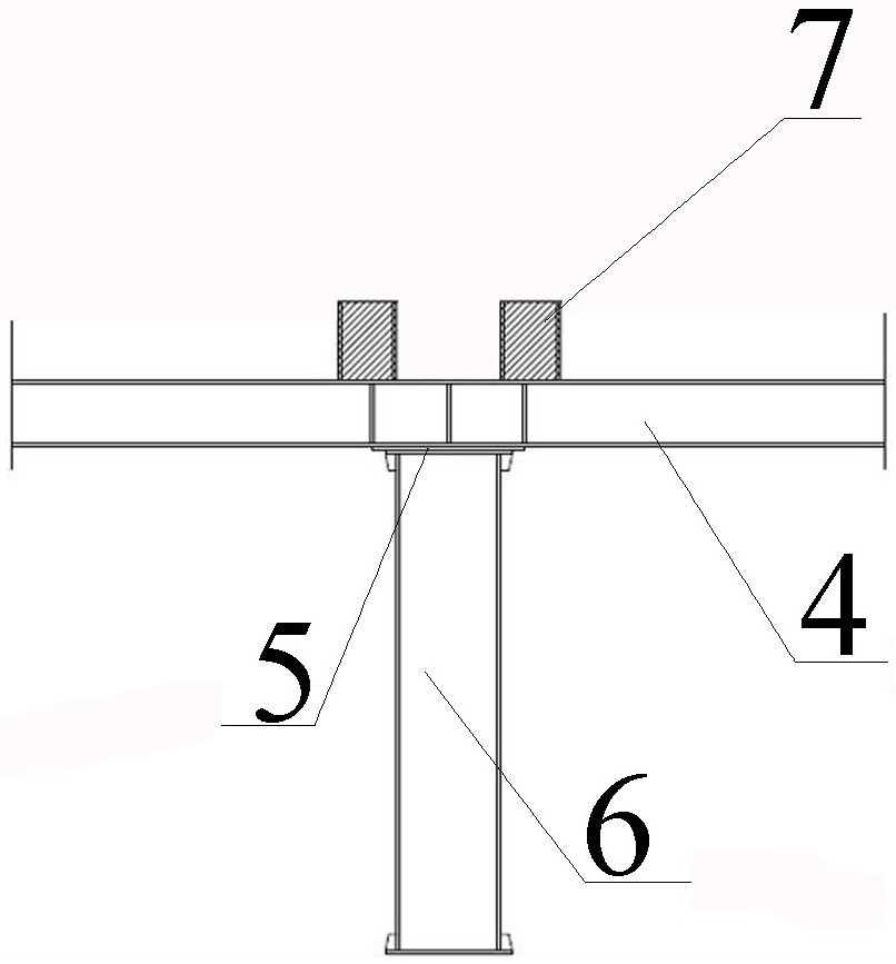 Steel truss synchronous graded unloading method with double fulcrums replaced by jacking oil cylinders