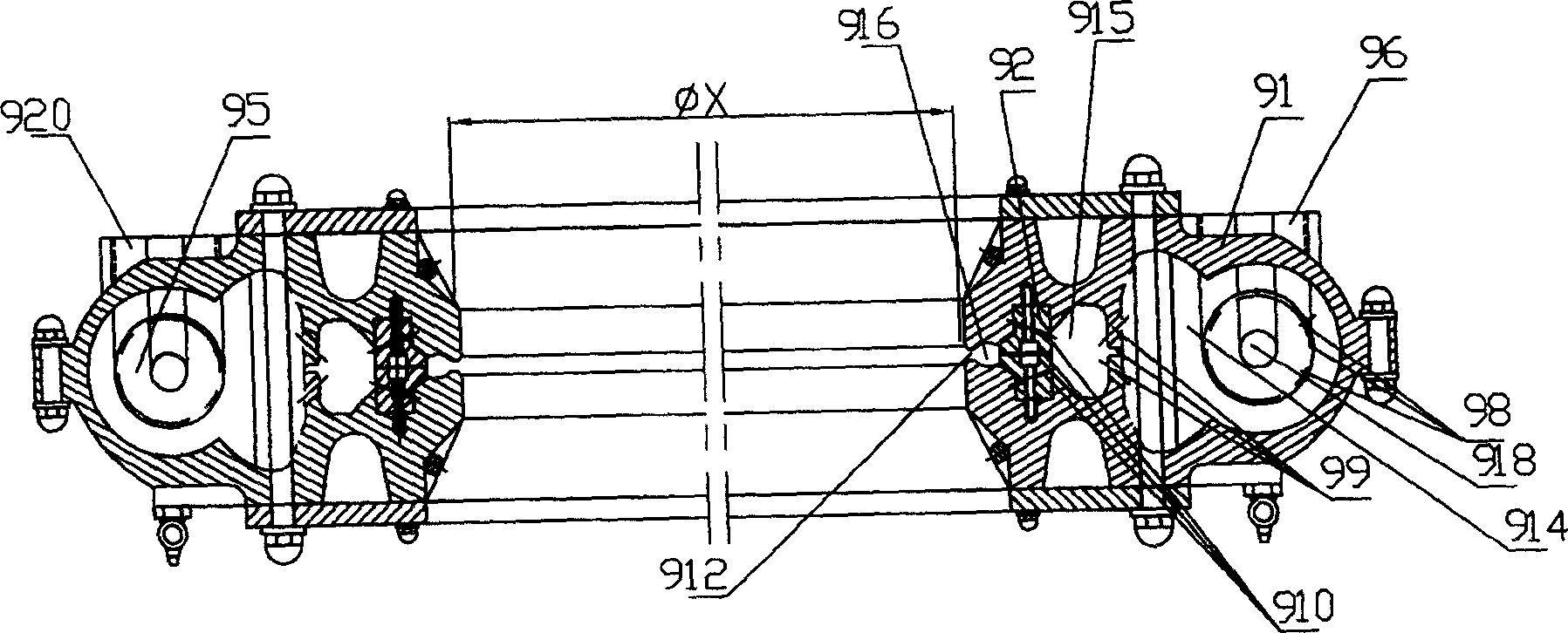 Singeing defold setting machine for non-cutting circular knit