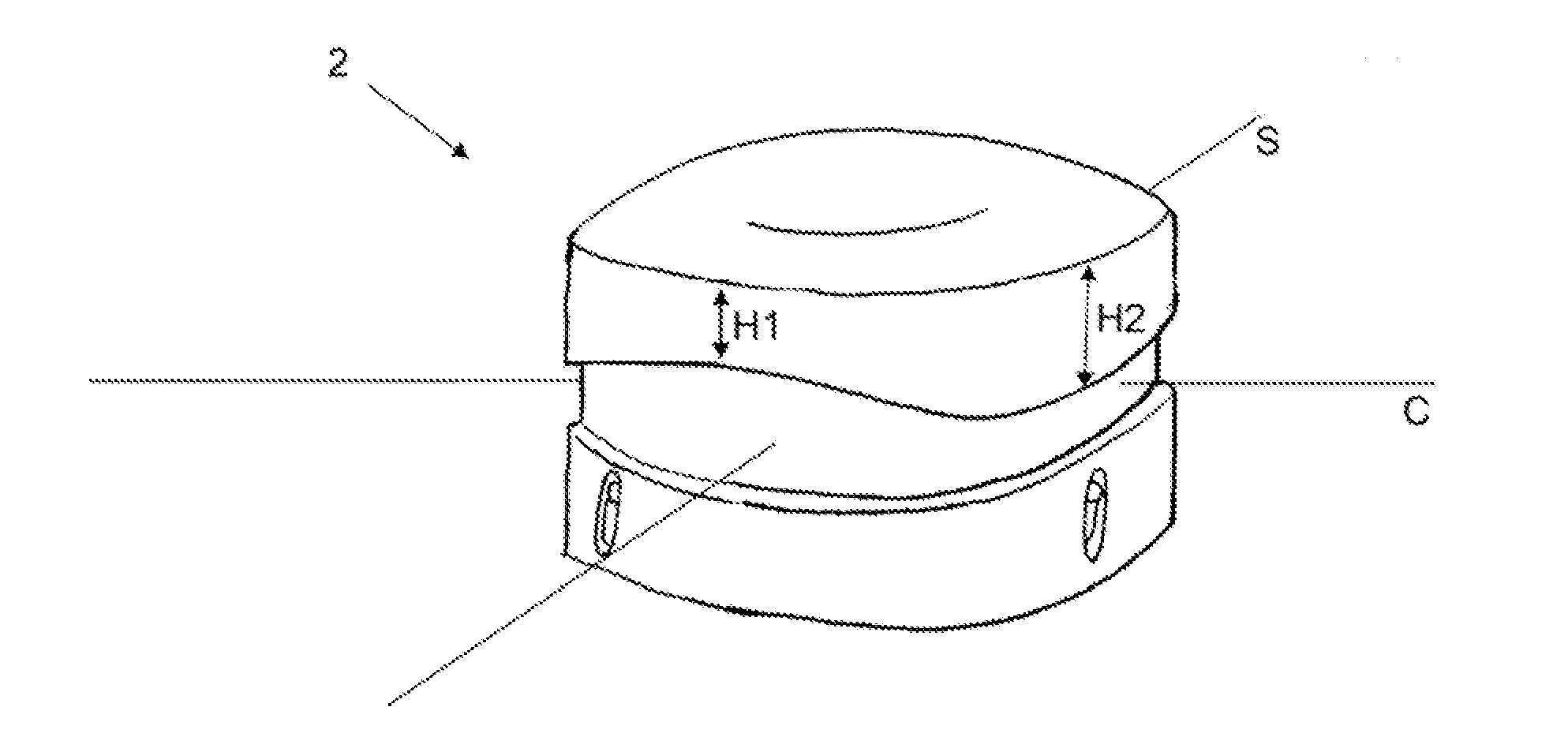 Artificial disc prosthesis for replacing a damaged nucleus