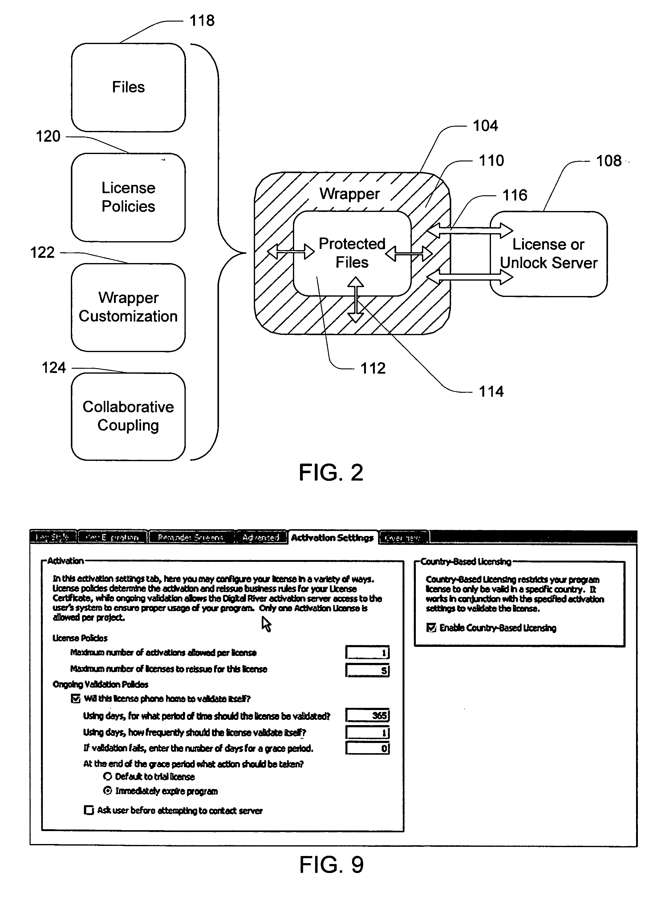 Electronic storefront that limits download of software wrappers based on geographic location